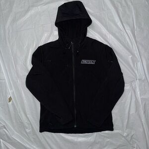 Men's Black Hooded Jacket